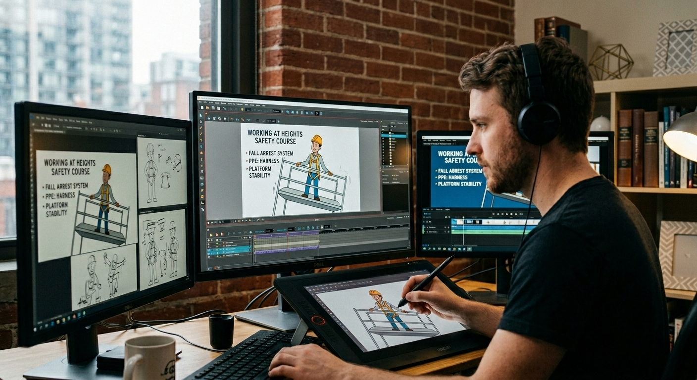 Animator working